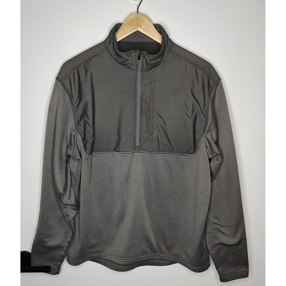 Peter Millar Crown Sport 1/4 Zip Sweater Gray Cameron Hybrid MF17EZ32 Mens Large - Picture 3 of 9